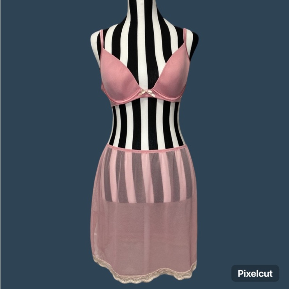 Victoria's Secret Pink Bra and Half Slip